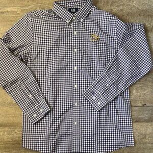 LSU Tigers Cutter & Buck Stretch Gingham Mens Long Sleeve Dress Shirt Size M